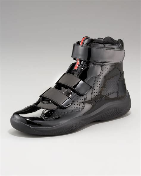 men's prada high top sneakers|Prada men's slip on sneakers.